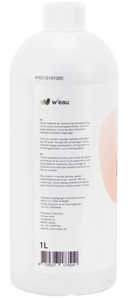 W’eau Defender – Kalk Verwijderaar – 1 Liter - Afbeelding 2