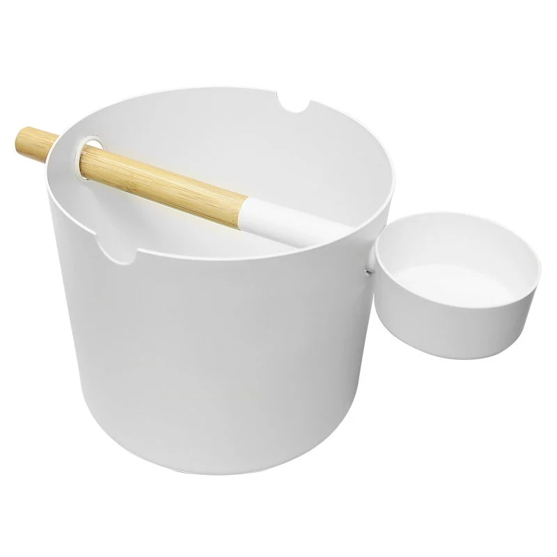 Kolo Design Sauna Emmer + Lepel β Wit - Afbeelding 4