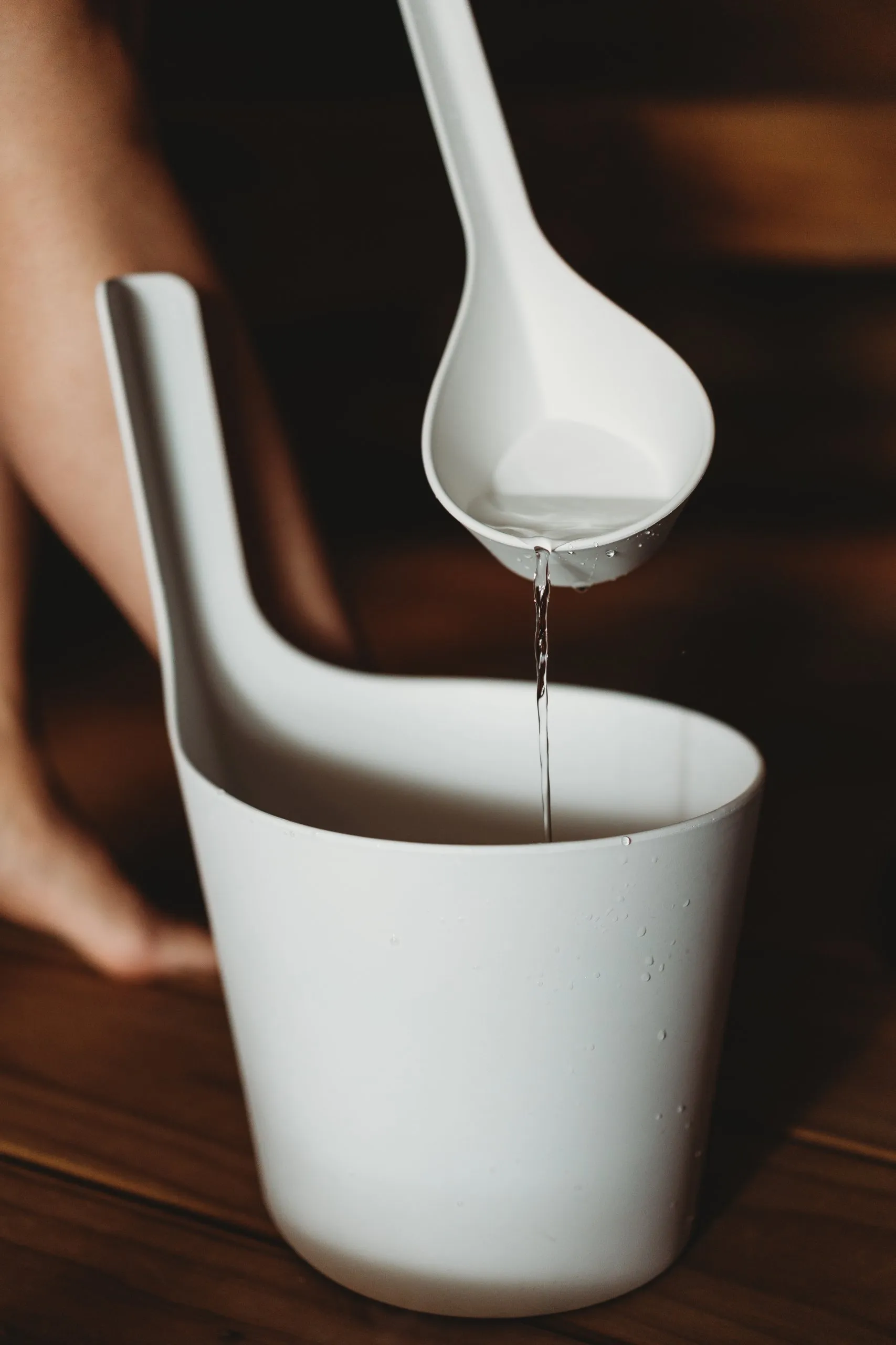 Rento Pisara Design Sauna Emmer En Lepel – Wit - Afbeelding 2