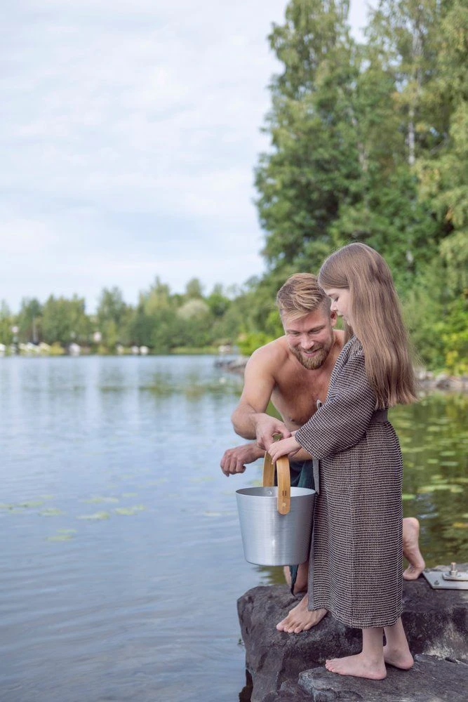 Rento Badjas Kenno Kinderen L/XL Zwart/beige - Afbeelding 7