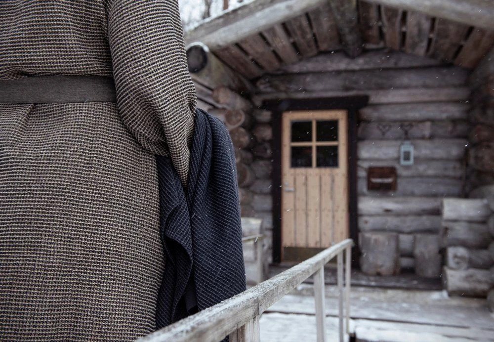 Rento Kenno Badjas XXL β Zwart/beige - Afbeelding 2