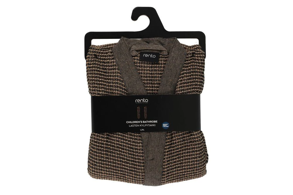 Rento Badjas Kenno Kinderen L/XL Zwart/beige - Afbeelding 4