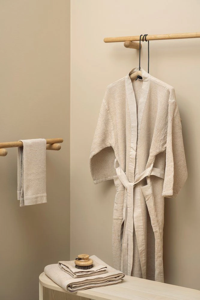 Rento Sauna Badjas Kenno Small/Medium – Beige - Afbeelding 7