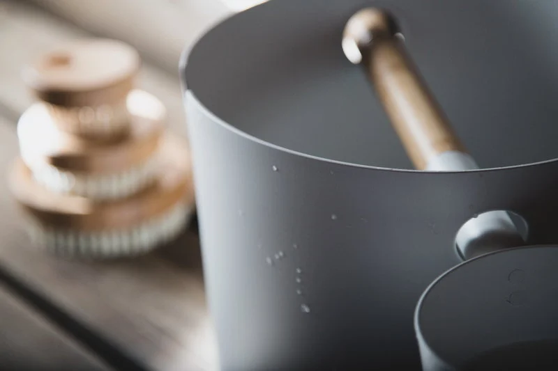 Kolo Design Sauna Emmer + Lepel β Wit - Afbeelding 5