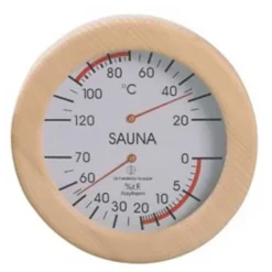 Sauna Thermometer Hygrometer En Thermometer Rond (Ø16cm)
