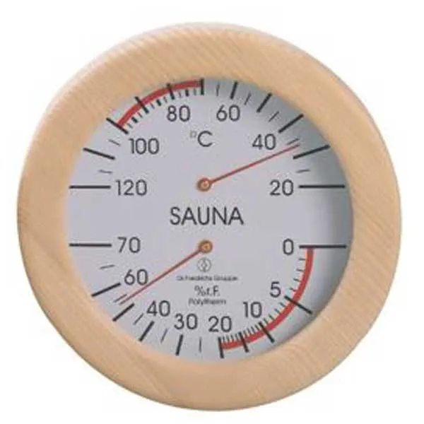 Sauna Thermometer Hygrometer En Thermometer Rond (Ø16cm)